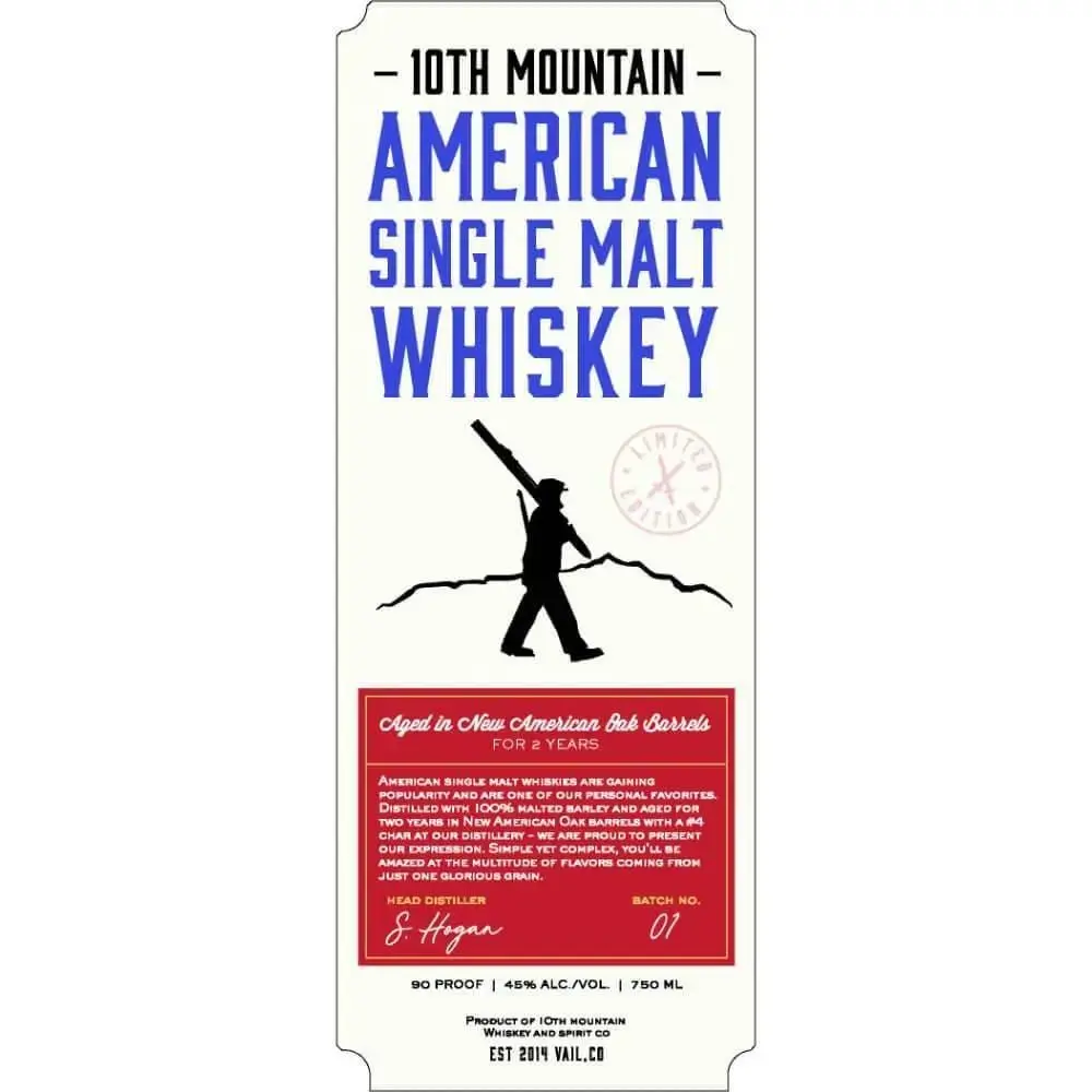 10th Mountain American Single Malt Whiskey