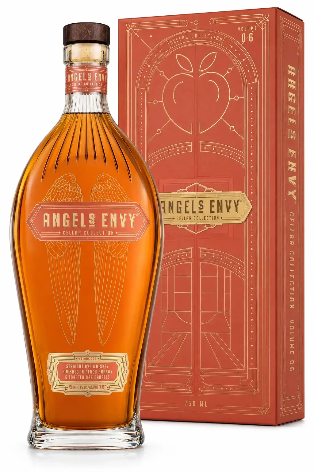 Angelās Envy Cellar Collection Volume 6 Straight Rye Whiskey Finished in Peach Brandy & Toasted Oak Barrels