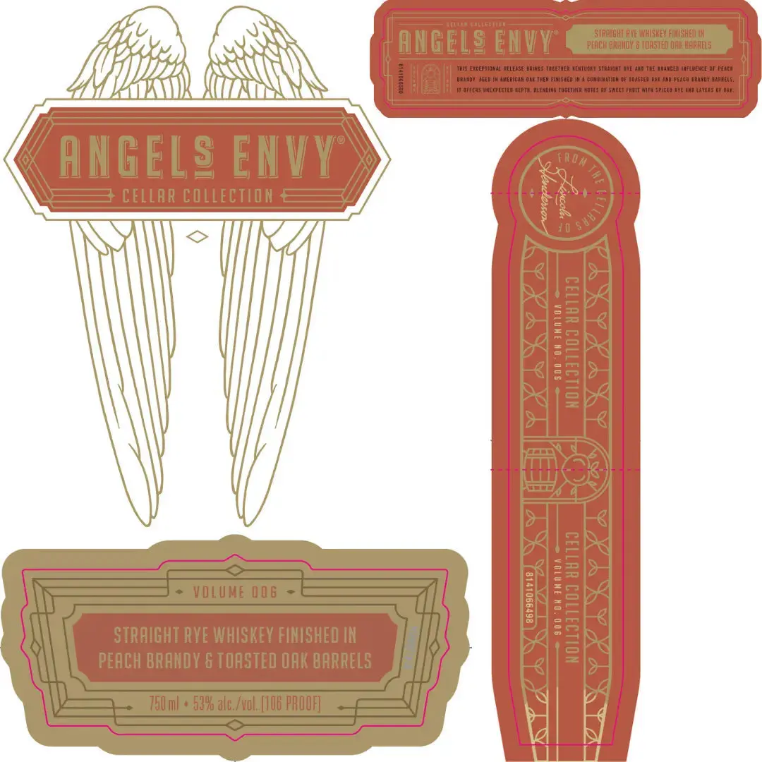 Angelās Envy Cellar Collection Volume 6 Straight Rye Whiskey Finished in Peach Brandy & Toasted Oak Barrels - Image 2