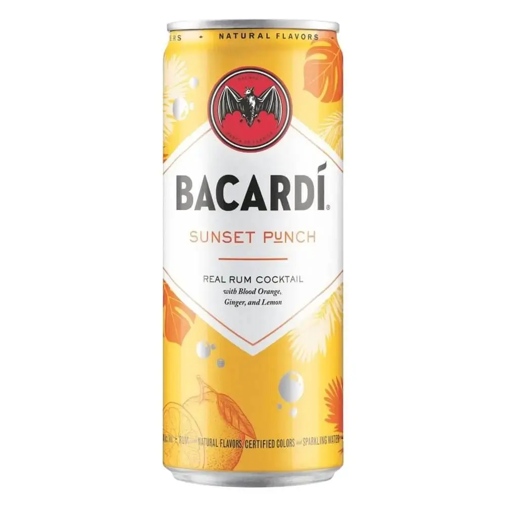 BacardĂ Sunset Punch Rum Cocktail 4pk
