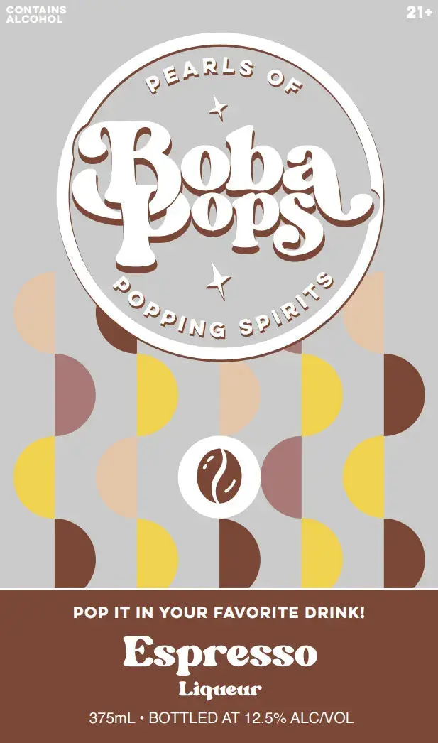 Boba Pops Espresso Liqueur Pearls of Popping Spirits 375mL