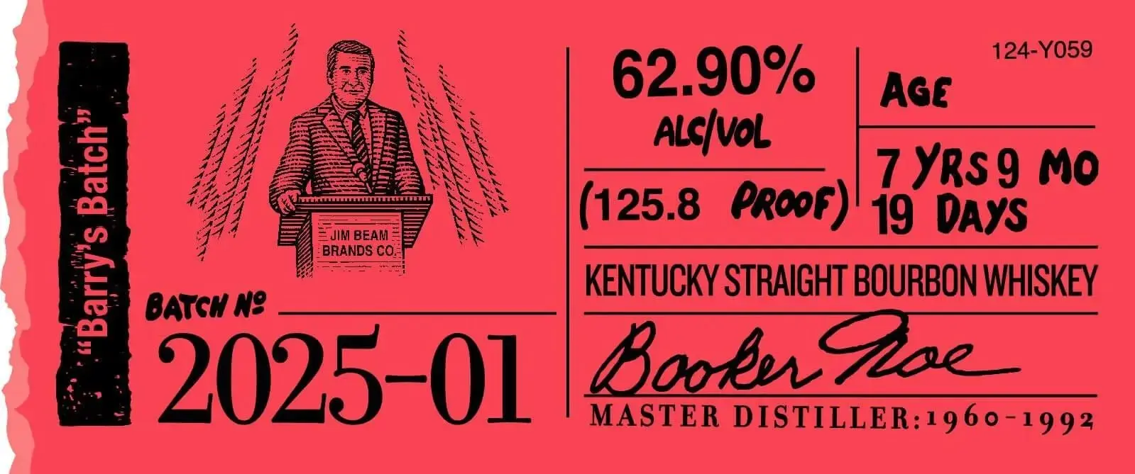 Booker's Kentucky Straight Bourbon Whiskey Barry's Batch 2025-01 - Image 3