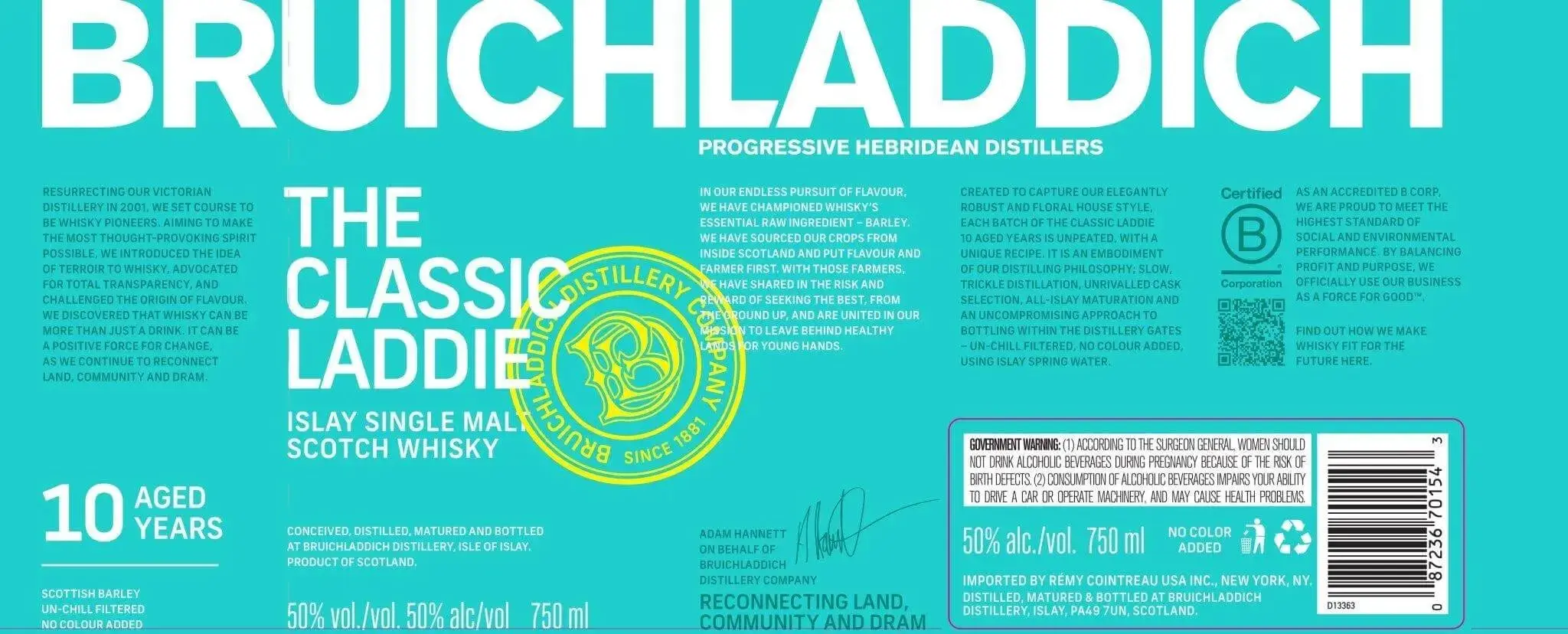 Bruichladdich The Classic Laddie 10-Year-Old Islay Single Malt Scotch Whisky