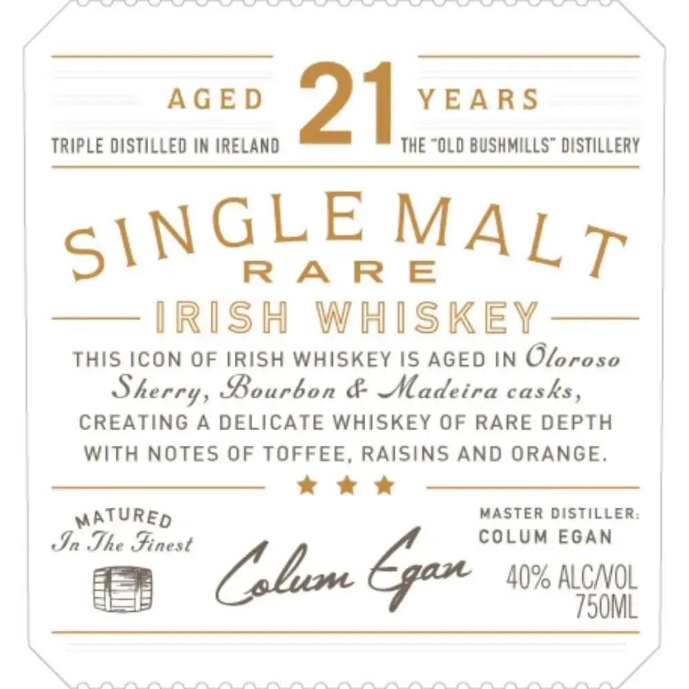 Bushmills 21 Year Old Single Malt Rare - Image 2