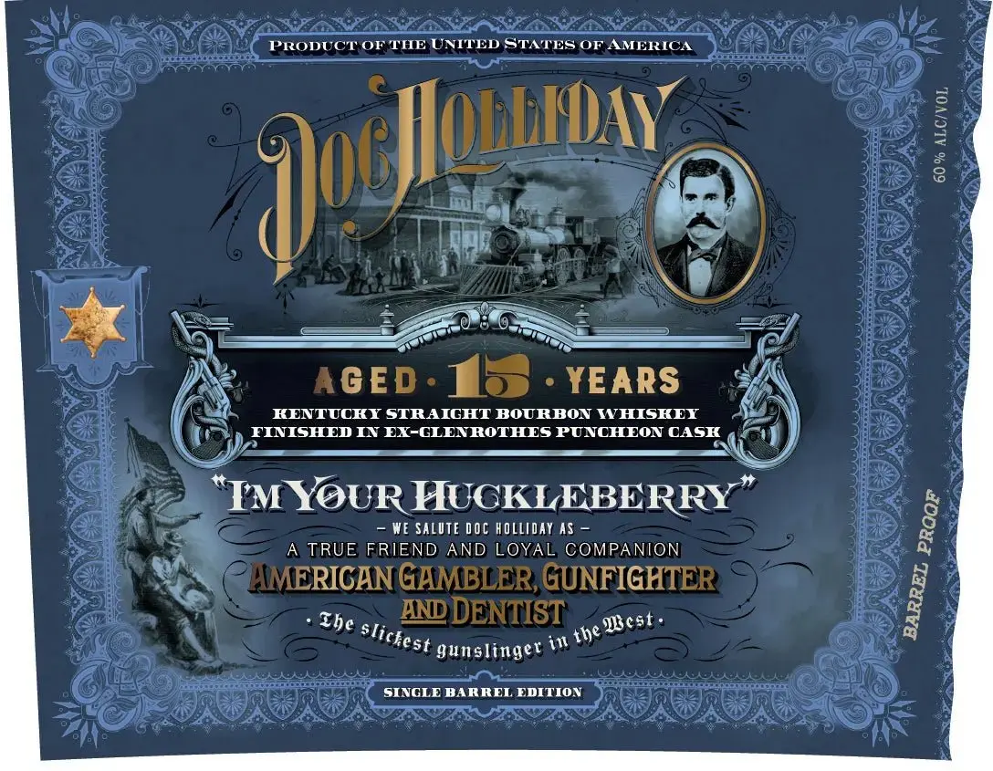 Doc Holliday Aged 15 Years Kentucky Straight Bourbon Whiskey Finished in Ex-Glenrothes Puncheon Cask Single Barrel
