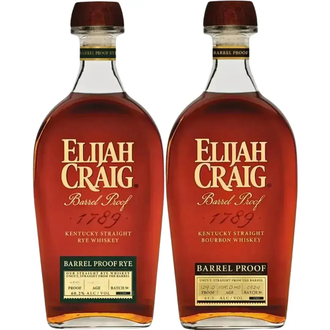 Elijah Craig Barrel Proof Rye B526 & Barrel Proof Bourbon C924 Bundle