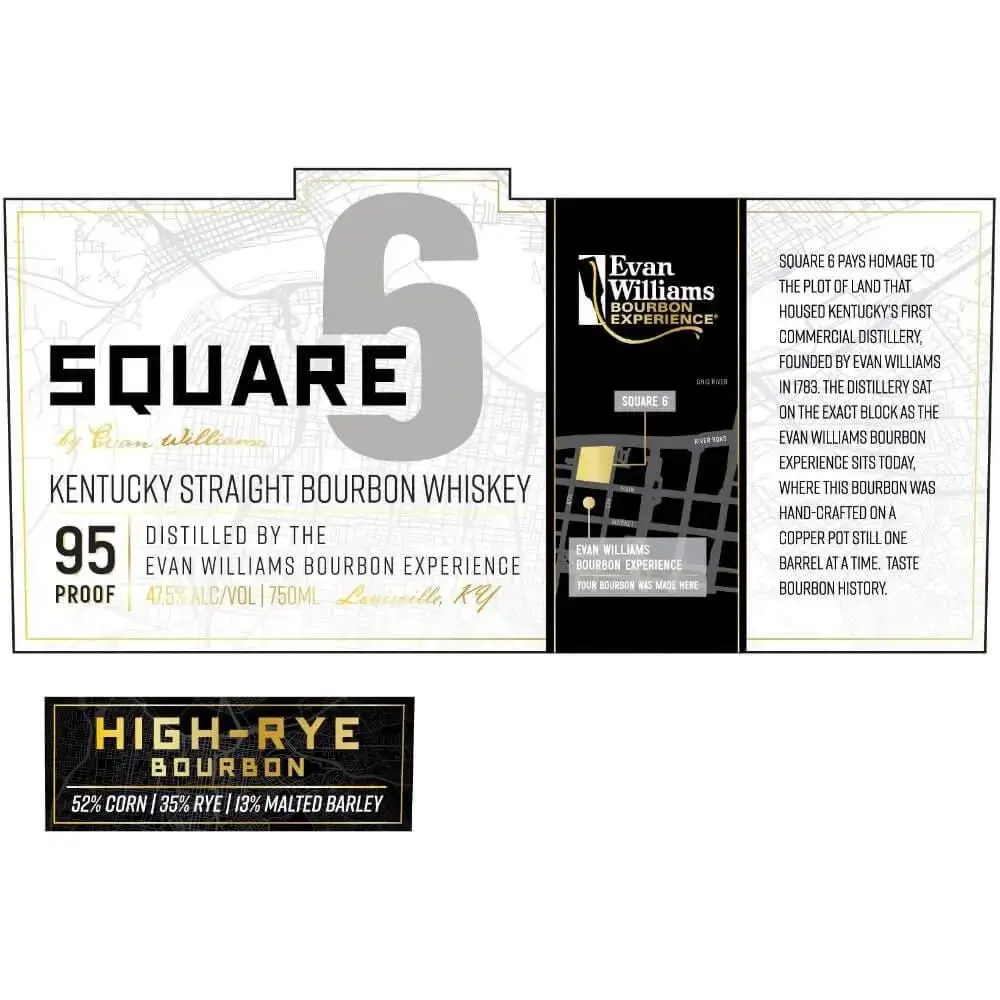 Evan Williams Square 6 Bourbon Whiskey - Image 2