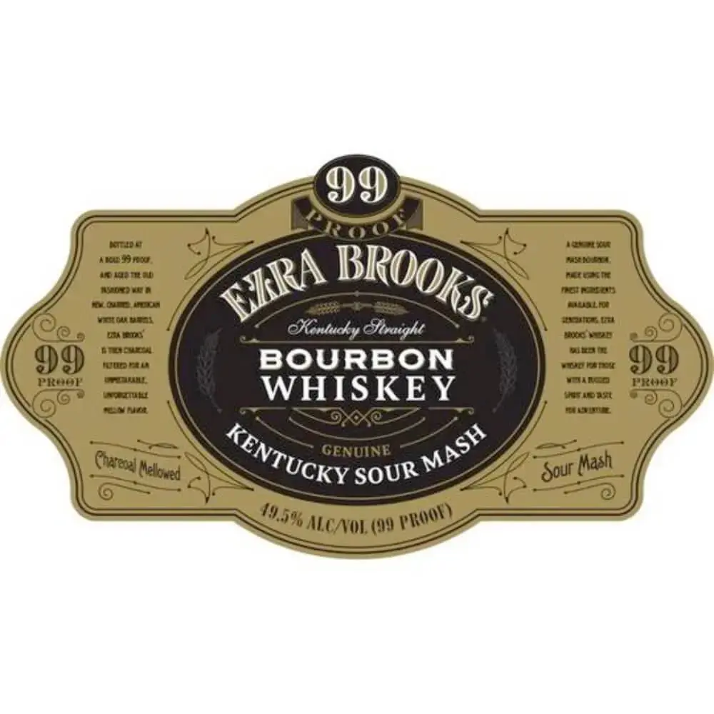 Ezra Brooks Kentucky Sour Mash Straight Bourbon 99 Proof