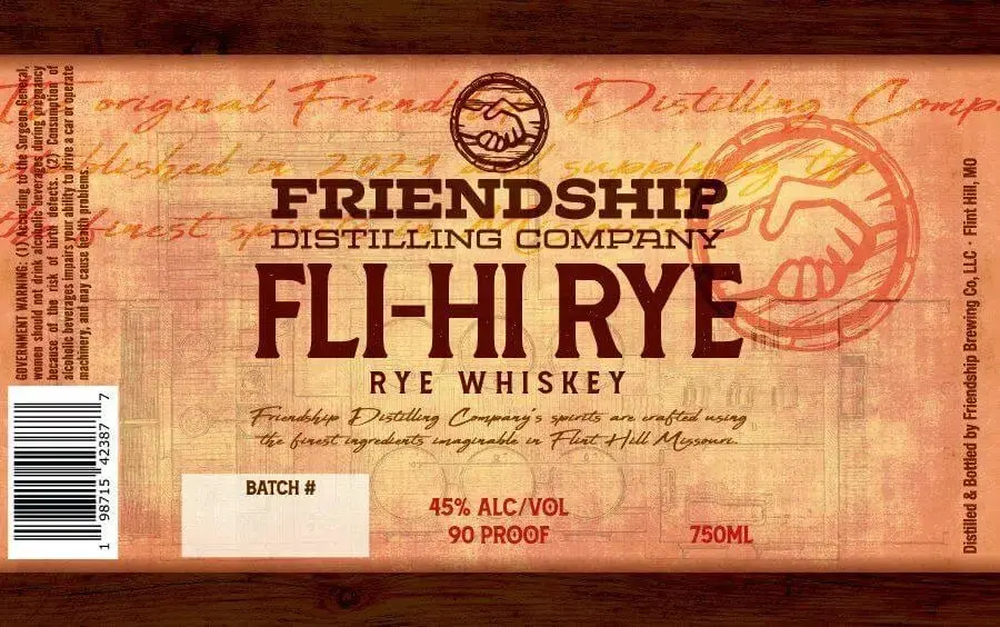 Fli-Hi Rye Whiskey by Friendship Distilling Company