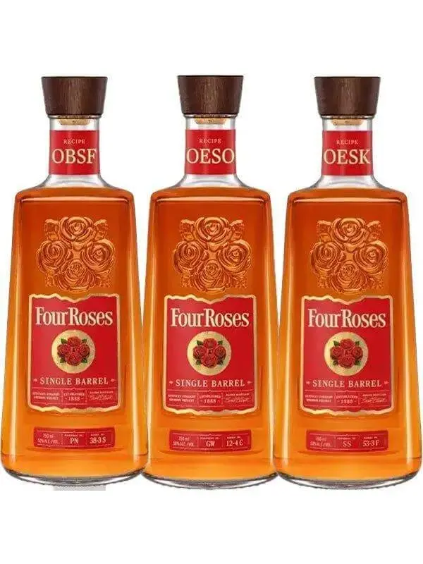 Four Roses Single Barrel Recipe OBSF, OESK, & OESO Bourbon Whiskey Collection