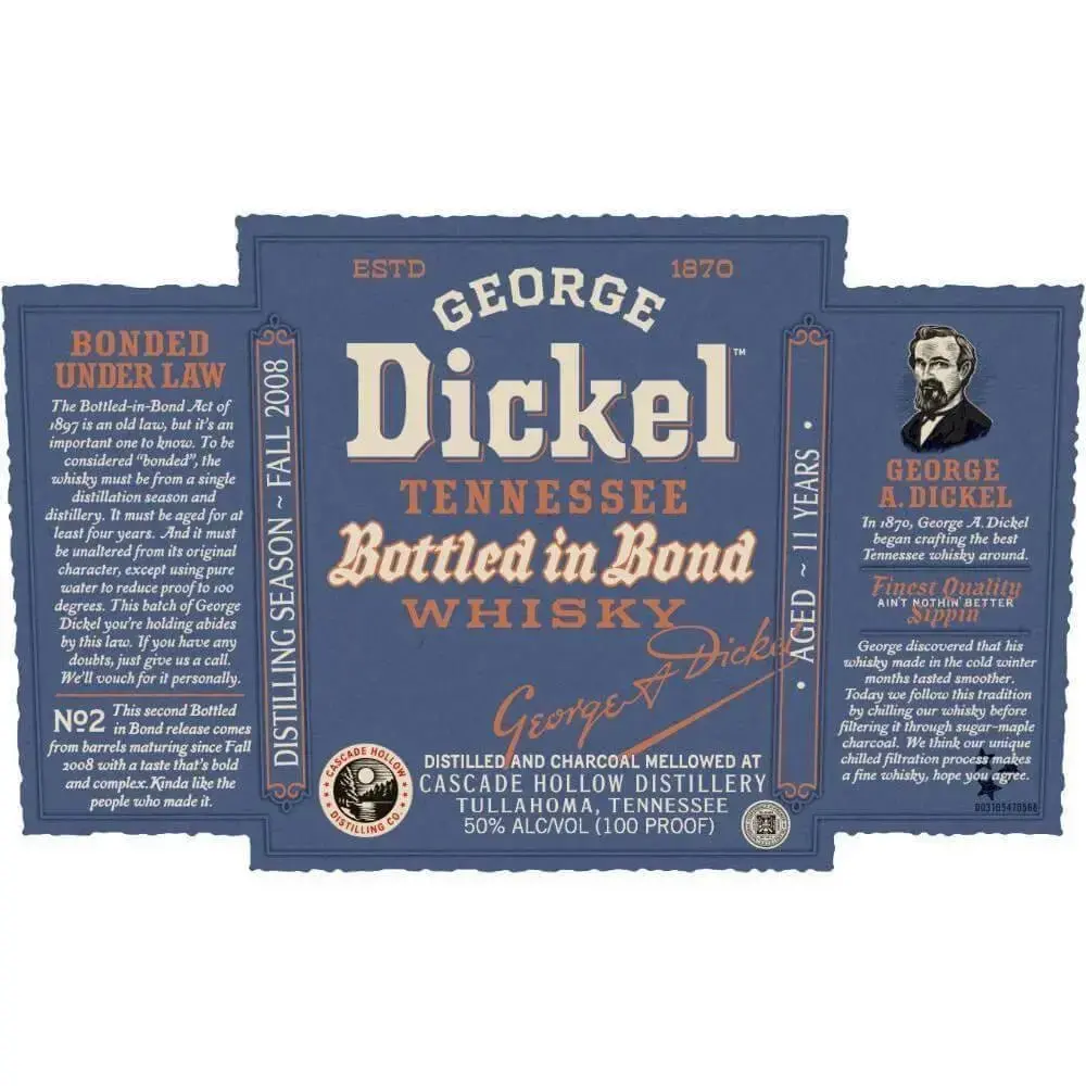 George Dickel Bottled in Bond 11 Year Old - Image 2
