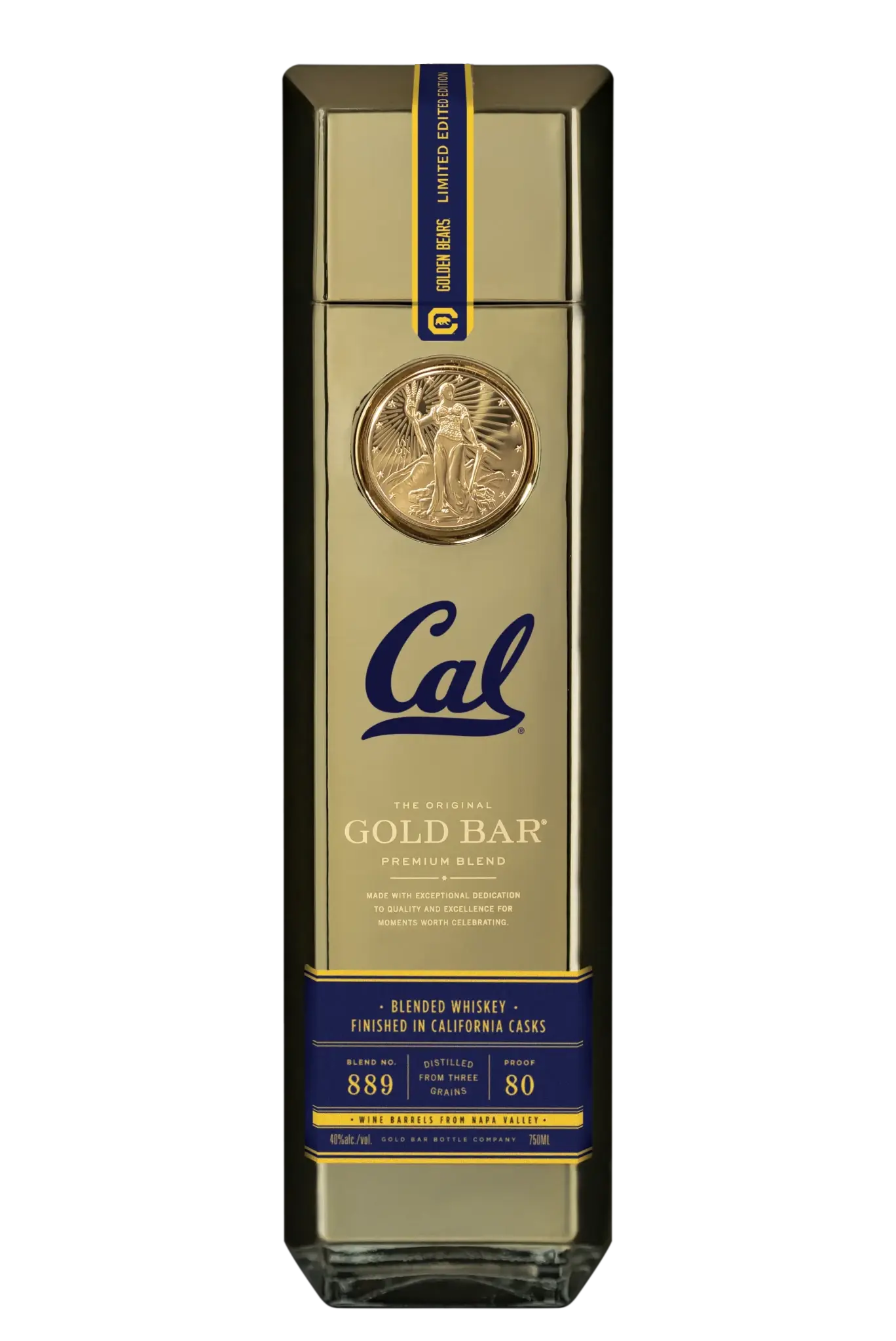 Gold Bar Cal Golden Bears Limited Edition Blended Whiskey