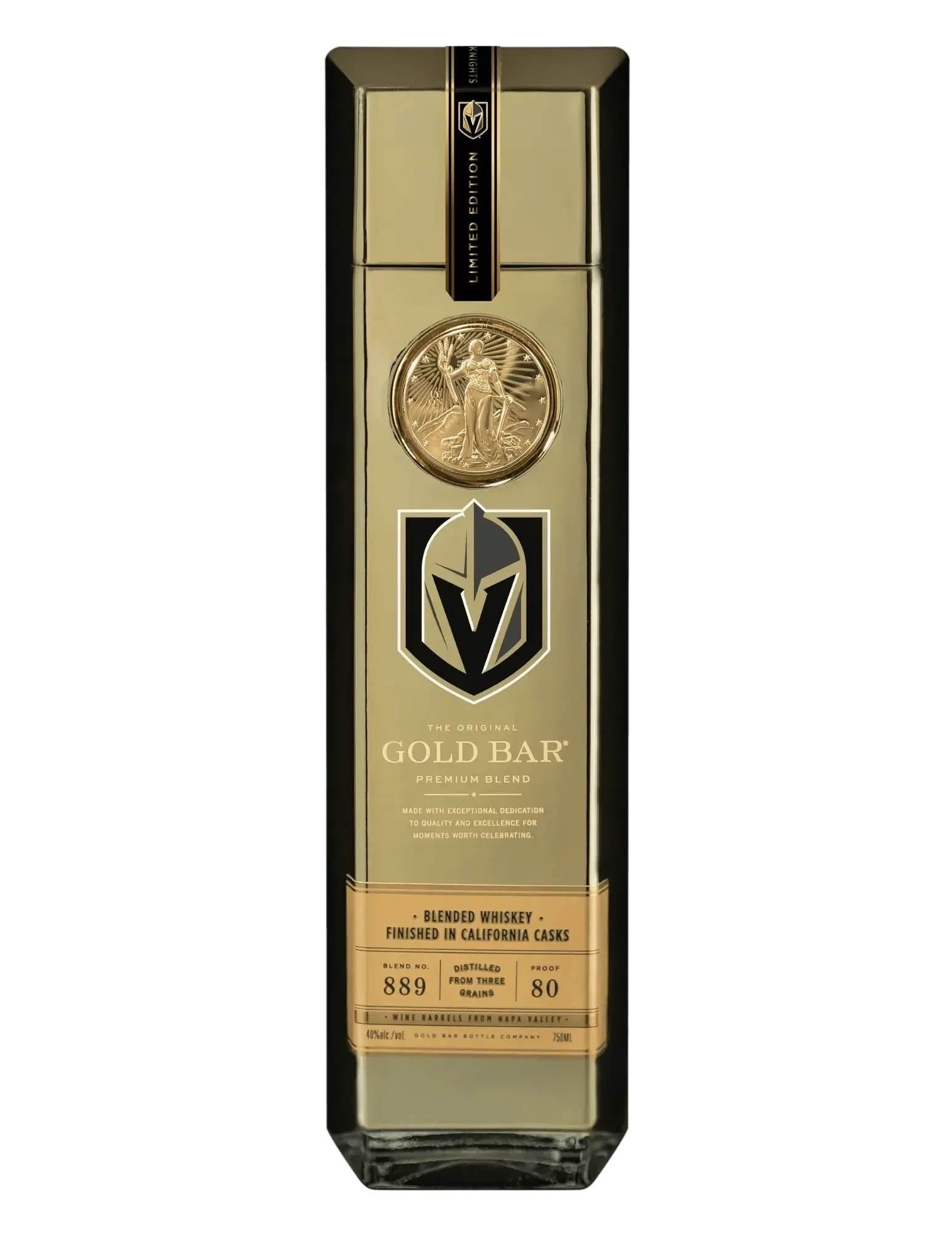 Gold Bar Vegas Golden Knights Limited Edition Blended Whiskey