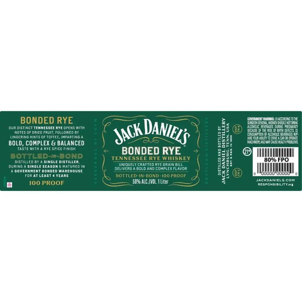 Jack Daniel’s Bonded Tennessee Rye Whiskey - Image 2