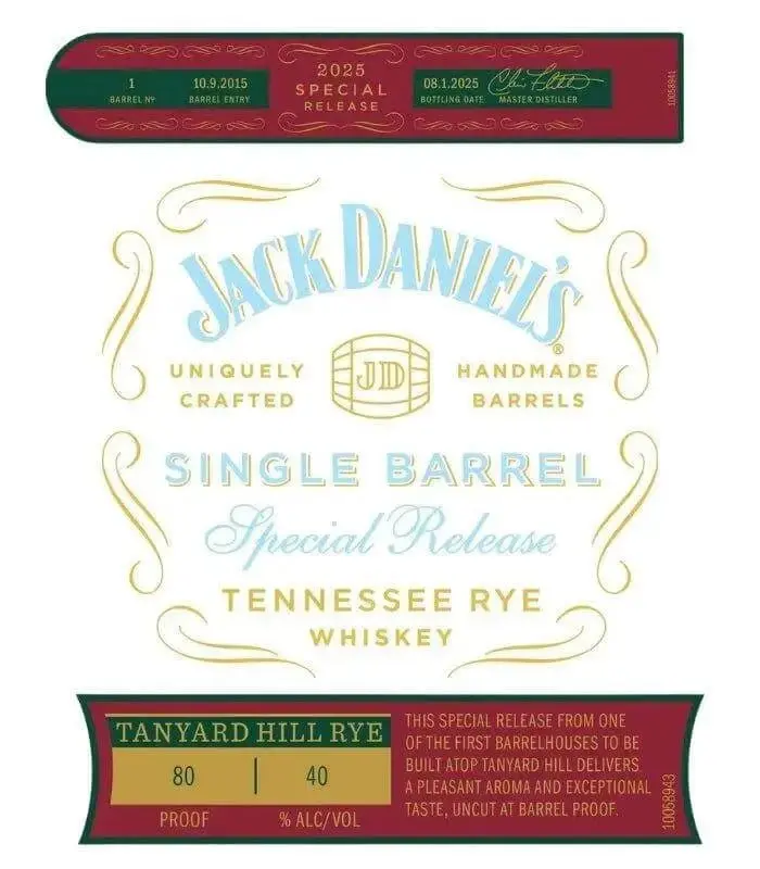 Jack Danielâs Single Barrel Tanyard Hill Rye 2025 Special Release - Image 2