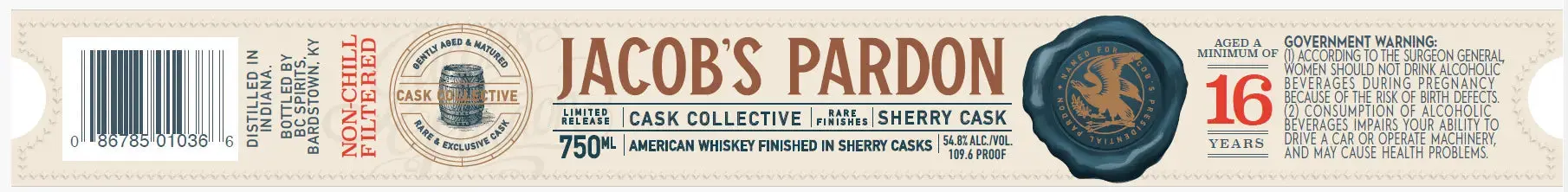 Jacob's Pardon 16-Year American Whiskey Sherry Cask Finish - Image 2