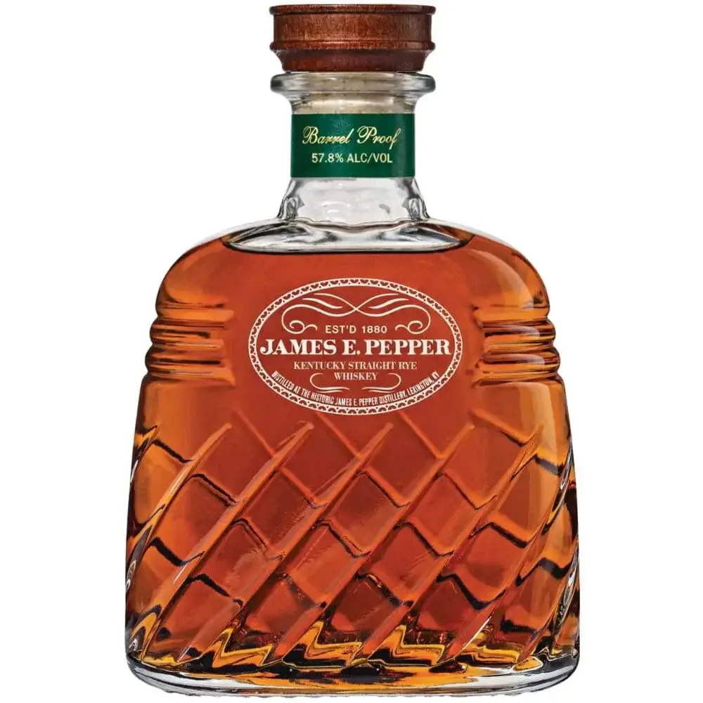 James E. Pepper Decanter Barrel Proof Rye Whiskey