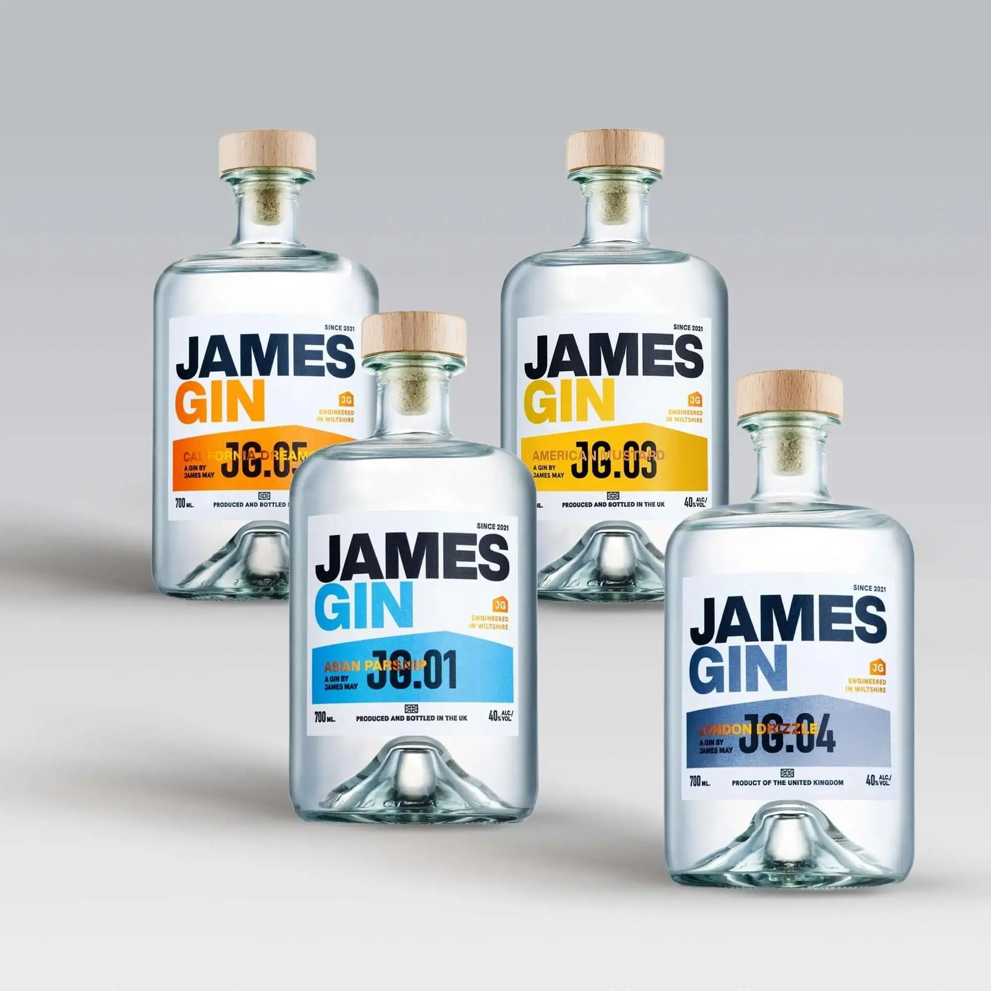 James Gin The Completist 4 Bottle Bundle W/ Souvenir Gift Key Chain