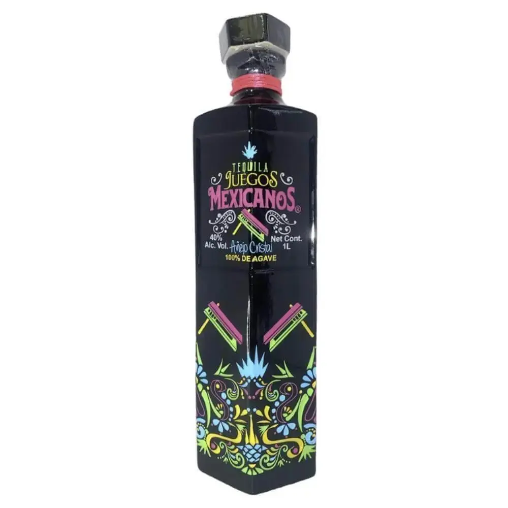 Juegos Mexicanos Añejo Cristal Tequila 1L