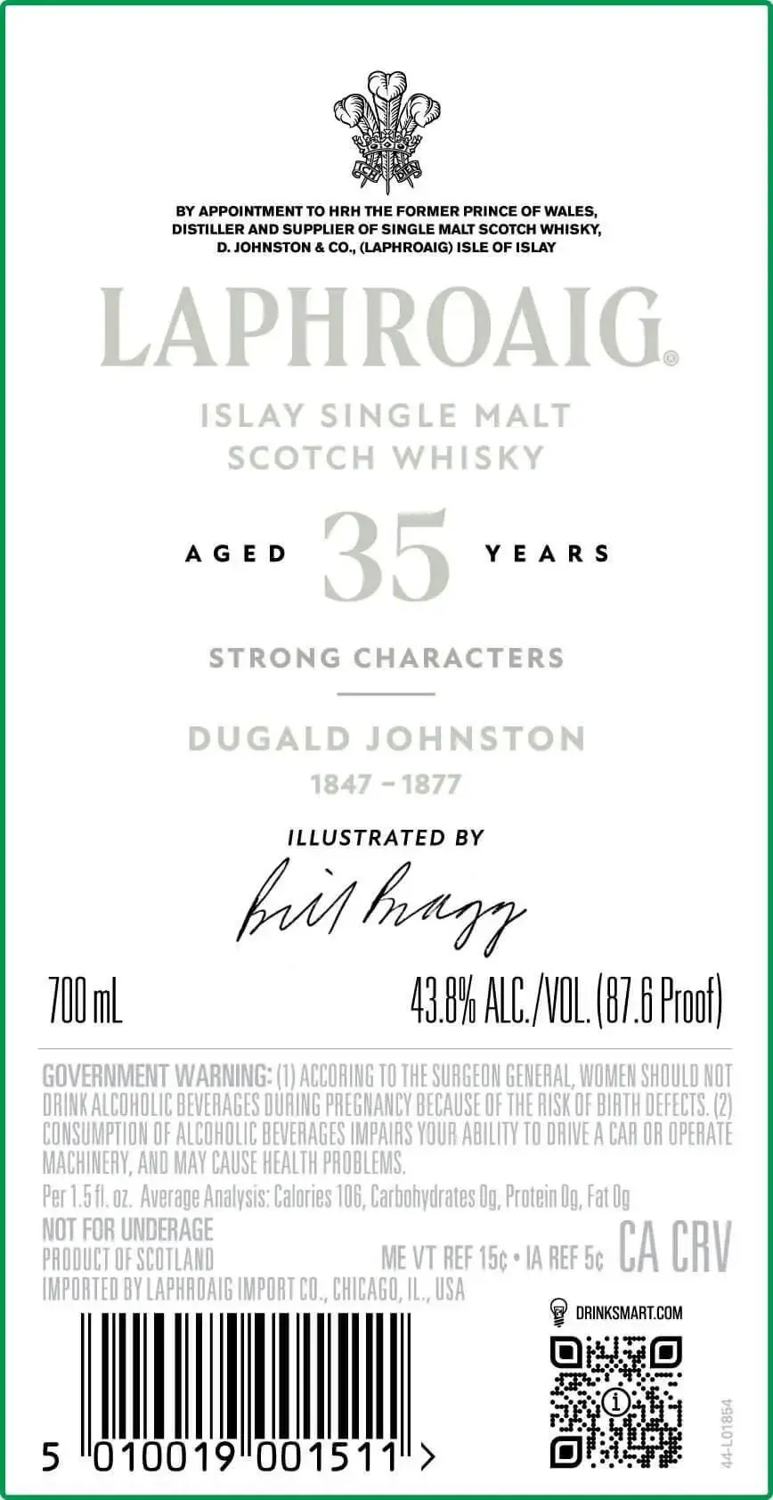 Laphroaig 35 Year Old Islay Single Malt Scotch Whisky 700ml