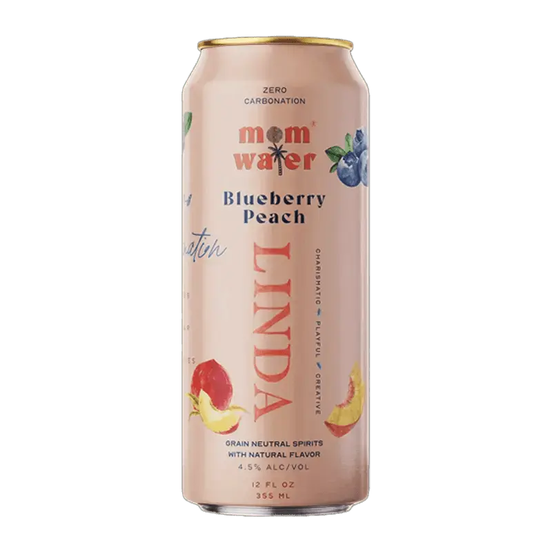 Mom Water Linda - Blueberry Peach Cocktail 12.oz 4 Pack - Image 3