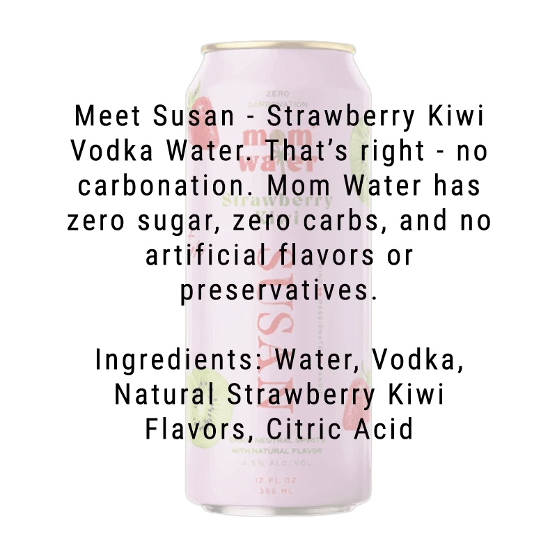 Mom Water Susan - Strawberry Kiwi Cocktail 12.oz 4 Pack - Image 3