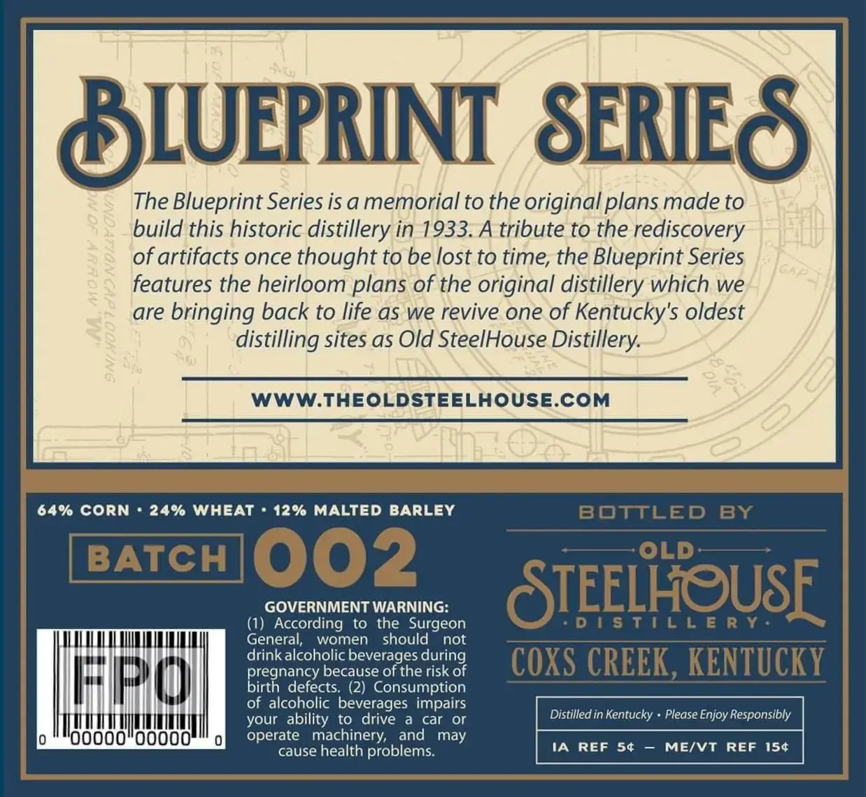 Old SteelHouse Blueprint Series 5 Year Kentucky Straight Bourbon Whiskey - Image 2