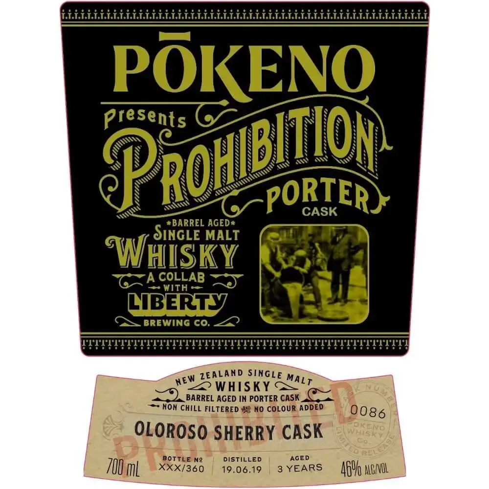 PĹŤkeno Prohibition Porter Oloroso Sherry Cask Single Malt Whisky