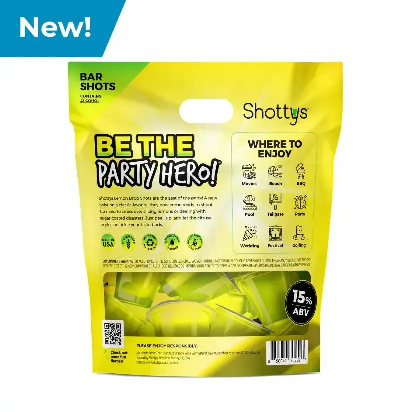 Shottys Lemon Drop Vodka Shots (8 Shots) - Image 2
