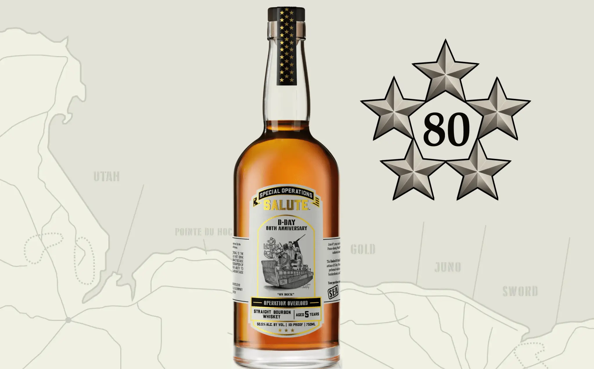 Special Operations Salute⢠Whiskey - D-Day 80th Anniversary - 3 Bottle Set with Limited Edition Lithograph - Image 2