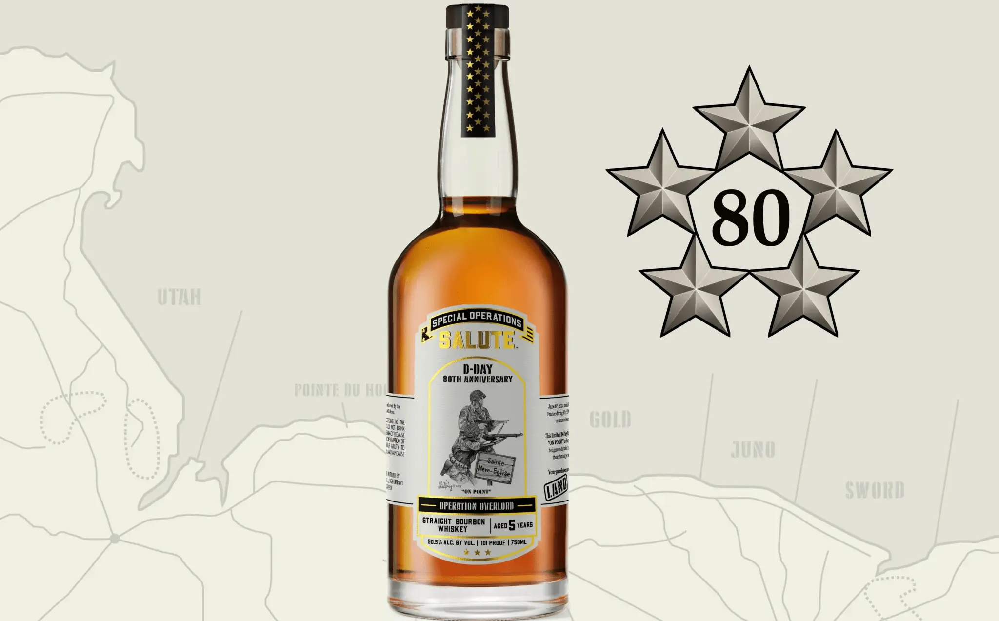 Special Operations Salute⢠Whiskey - D-Day 80th Anniversary - 3 Bottle Set with Limited Edition Lithograph - Image 3