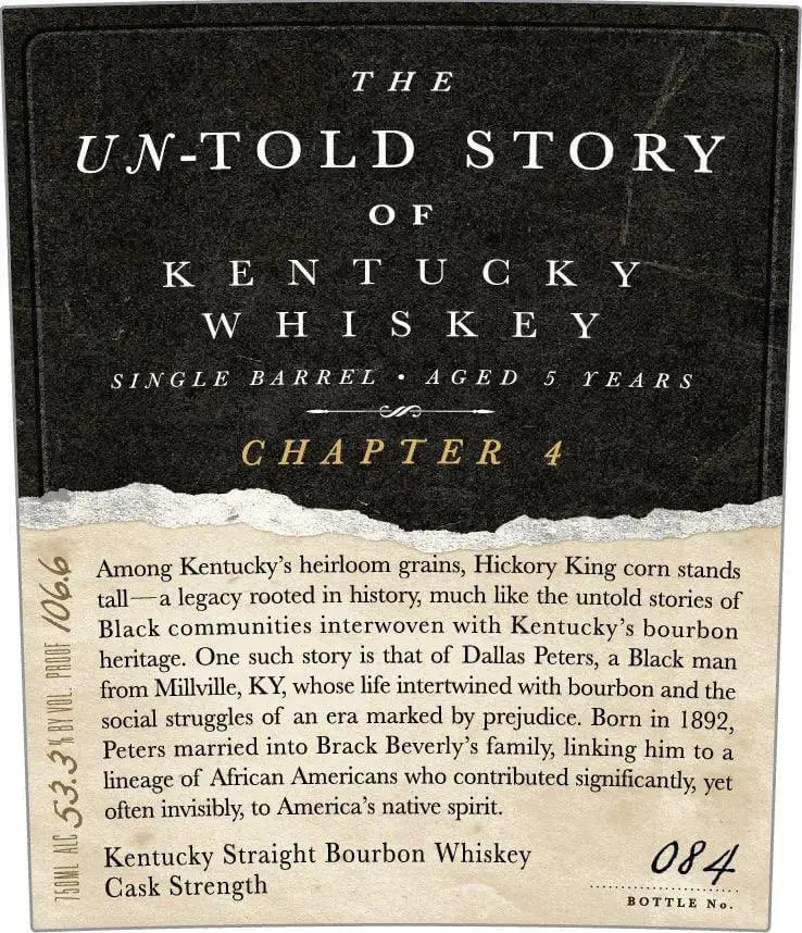 The Untold Story of Kentucky Whiskey Chapter 4 Single Barrel, 5-Year, Cask Strength
