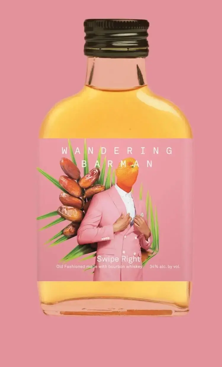 Wandering Barman Swipe Right- Date Bourbon Old Fashioned 100ml 4 Pack