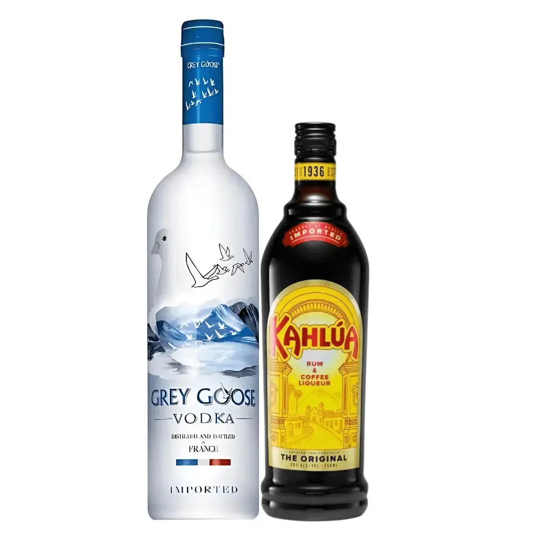 White Russian Cocktail Kit: Grey Goose Vodka & KahlĂșa Original