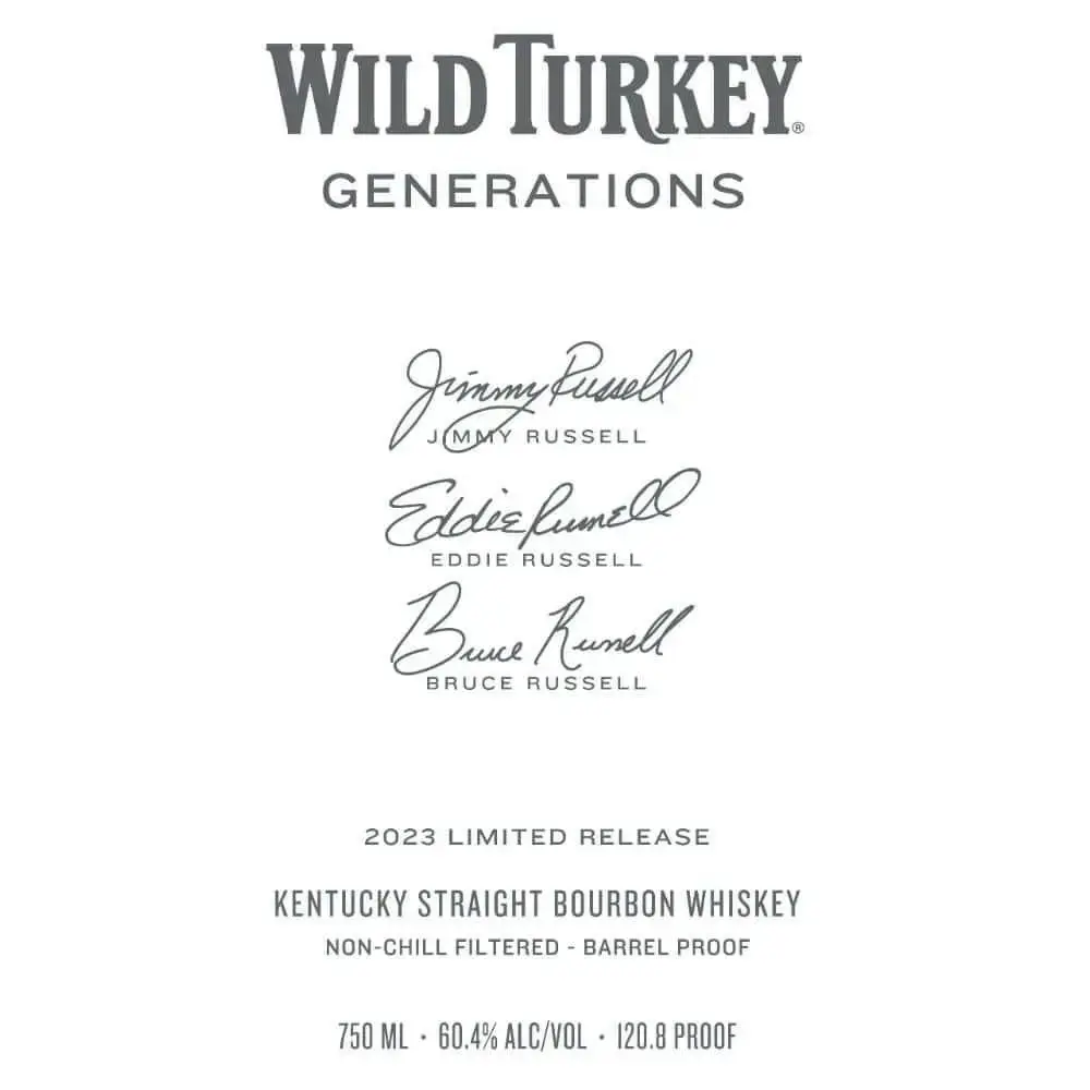 Wild Turkey Generations Kentucky Straight Bourbon 2023 Release - Image 2